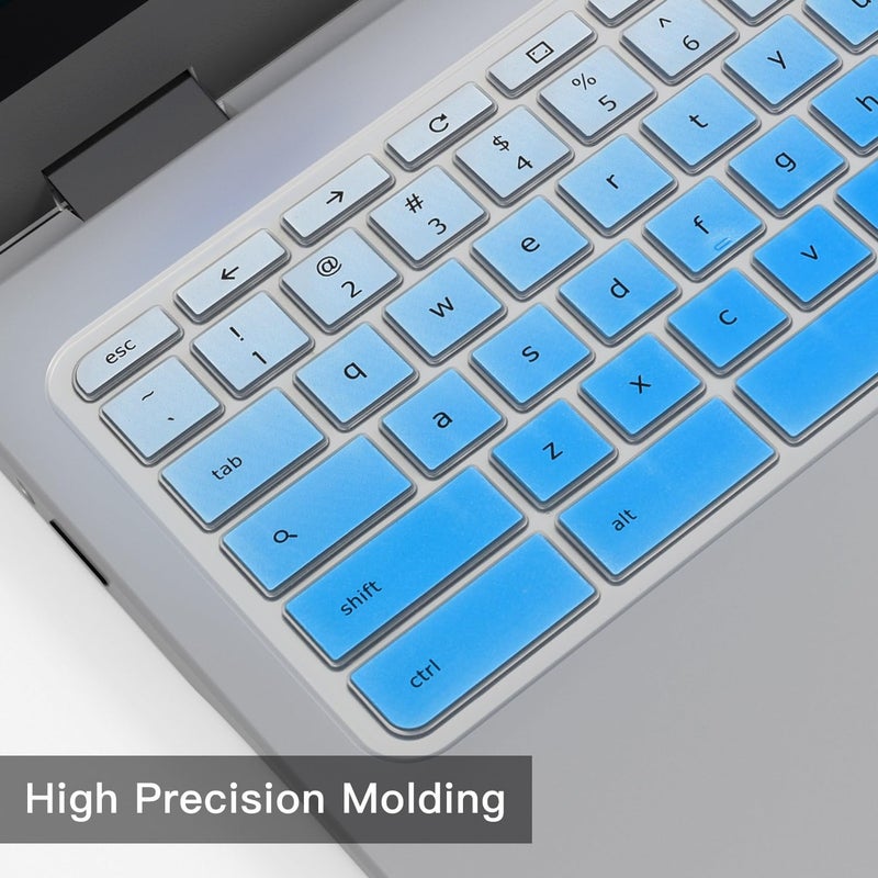 CaseBuy Keyboard Cover for Acer Chromebook Spin 11 311 CP311 511 512/Chromebook R11 CB3-131 CB3-132 CP311 C738T C733 CB5-132T/Chromebook Spin 713 CP713 R13 CB5-312T/Acer Chromebook 14 15 -Ombre Blue - Image 4